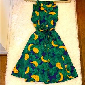 Button Up Banana Dress